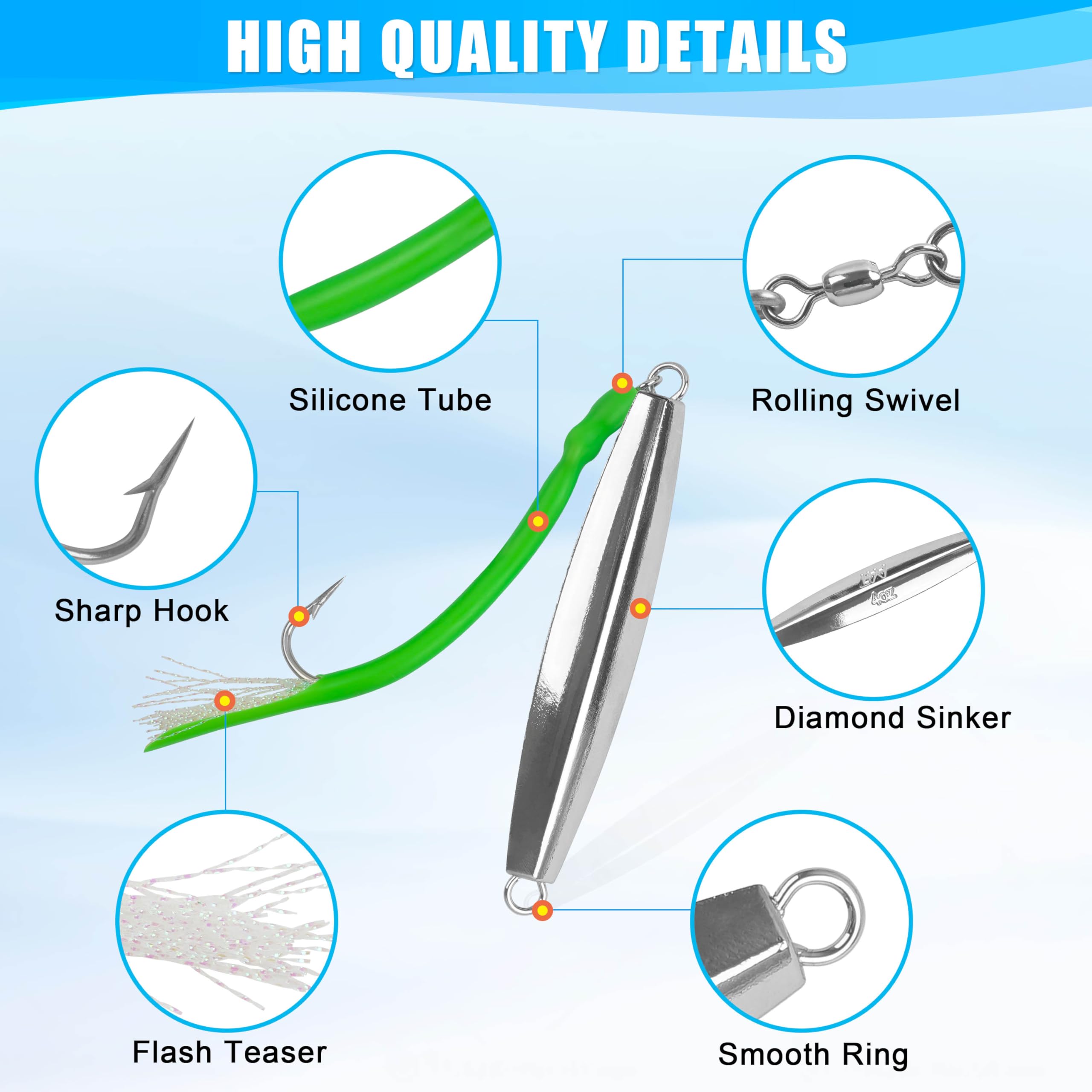 Red 2oz saltwater jig spoon