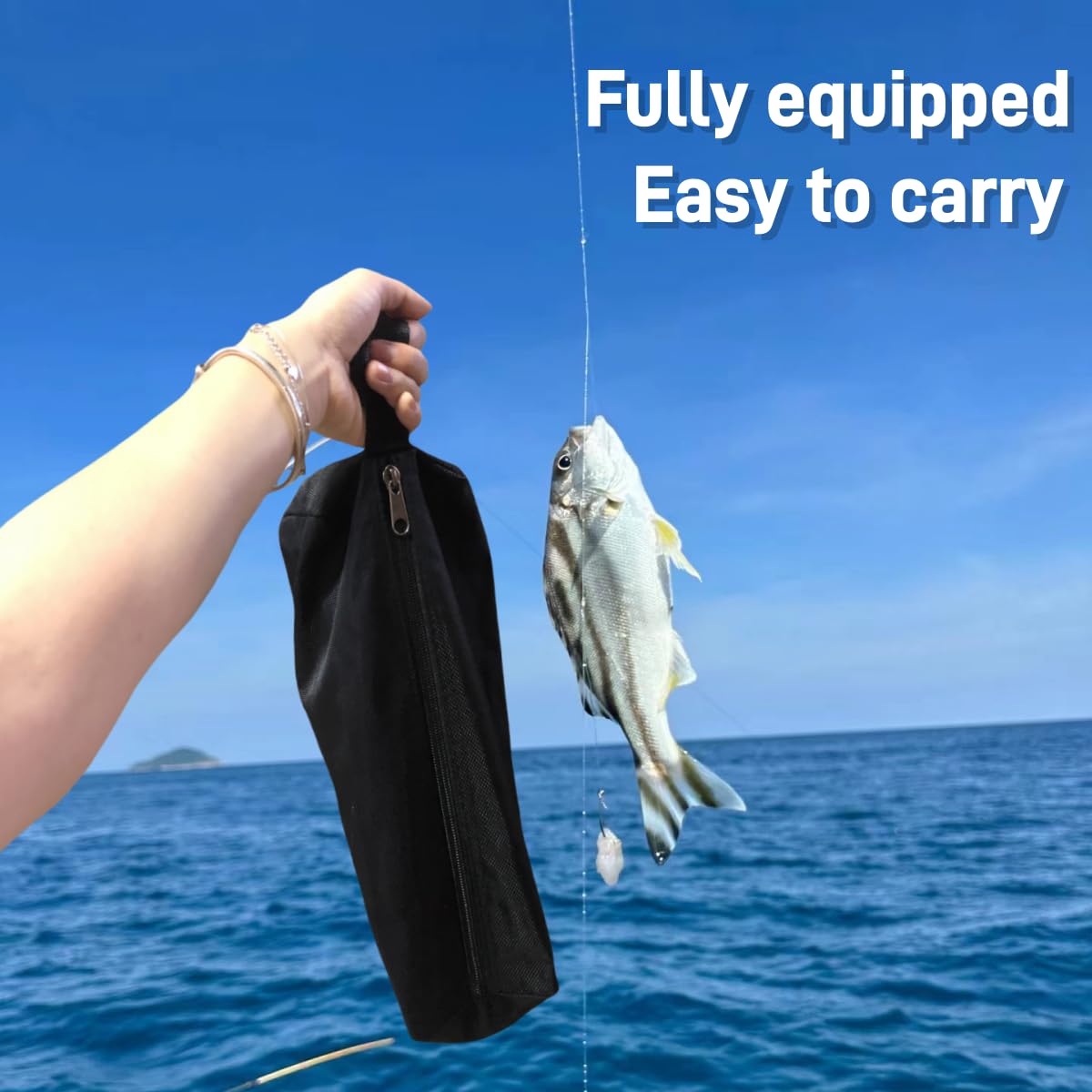 Green fishing scissors for trimming lines and lures