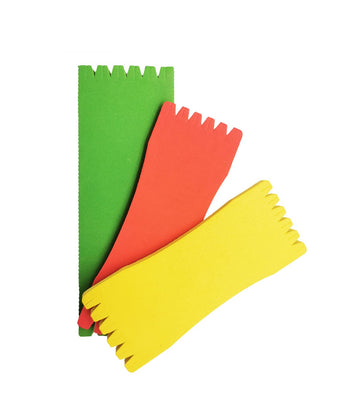 Colorful snelled hook keeper made from lightweight foam