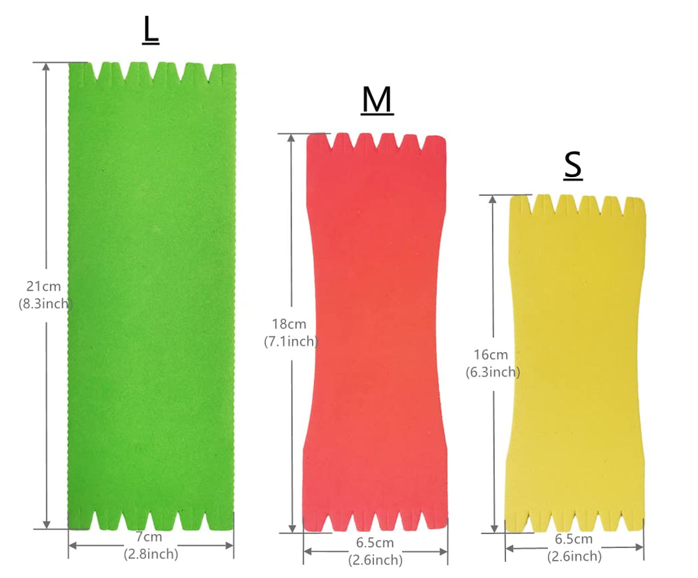 Medium foam fishing line board, 7.1in x 2.6in x 0.35in