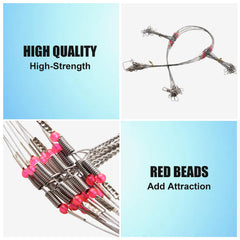 Abrasion and corrosion resistant stainless steel fishing leaders