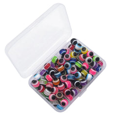 Assorted color fishing line beads 4-10mm - 100 pieces