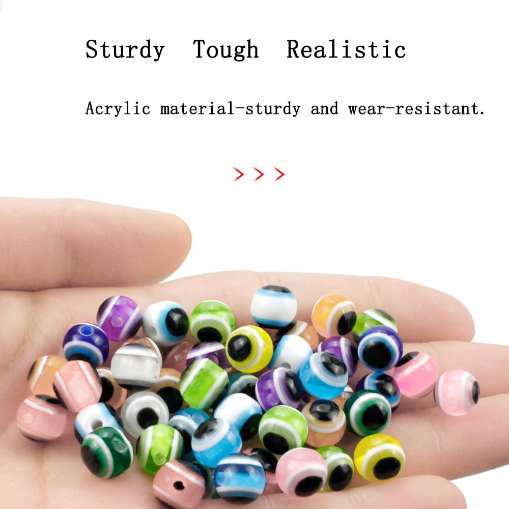 Close-up of 4-6mm fishing beads with smooth center holes