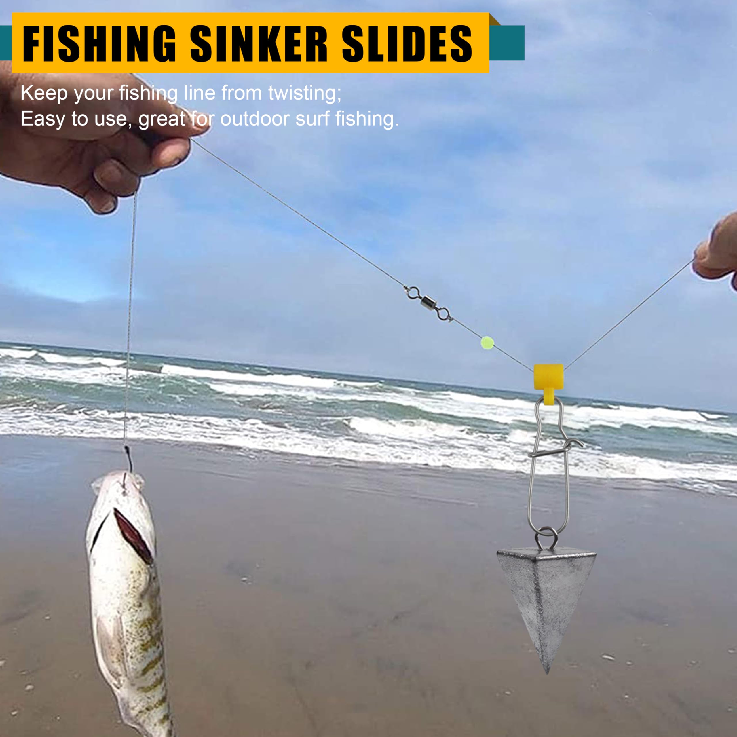 Duo-Lock snap and sinker slider close-up