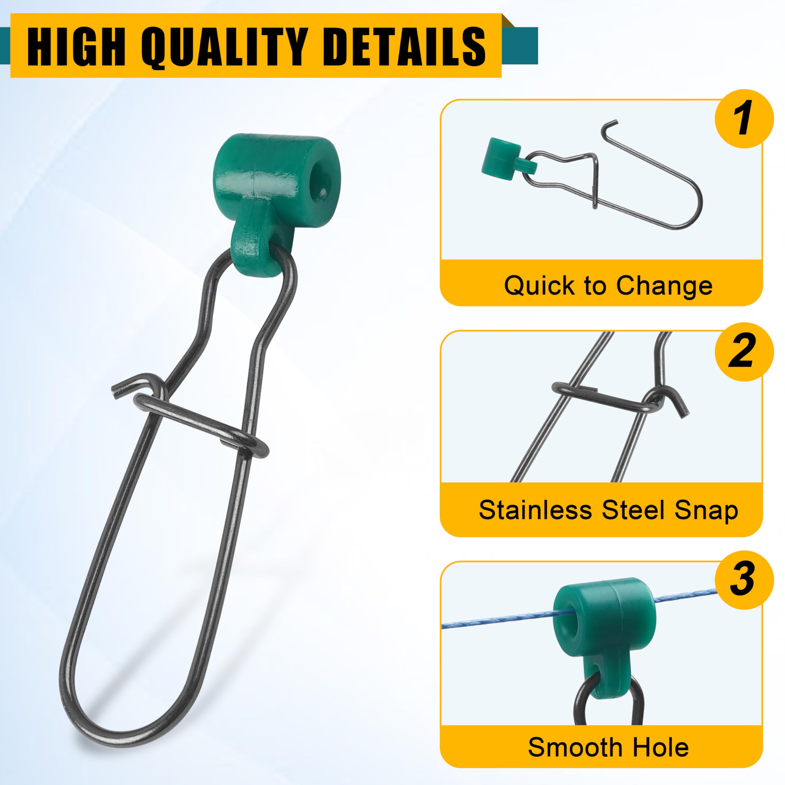 White Large 10-piece sinker sliders