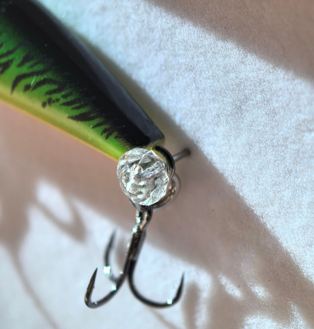 Close-up of felt backing and hardware inside the display box