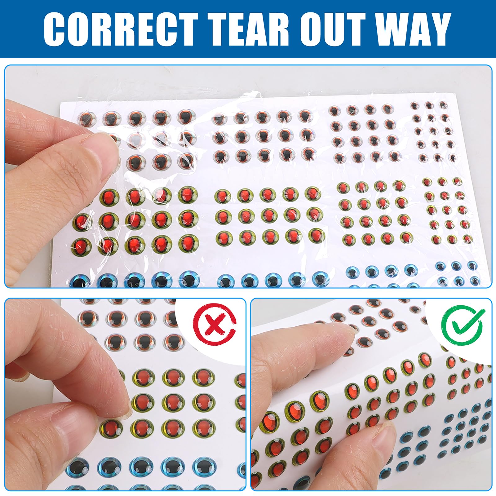 Epoxy domed fishing lure eye 10mm