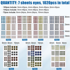 Epoxy domed fishing lure eye 4mm