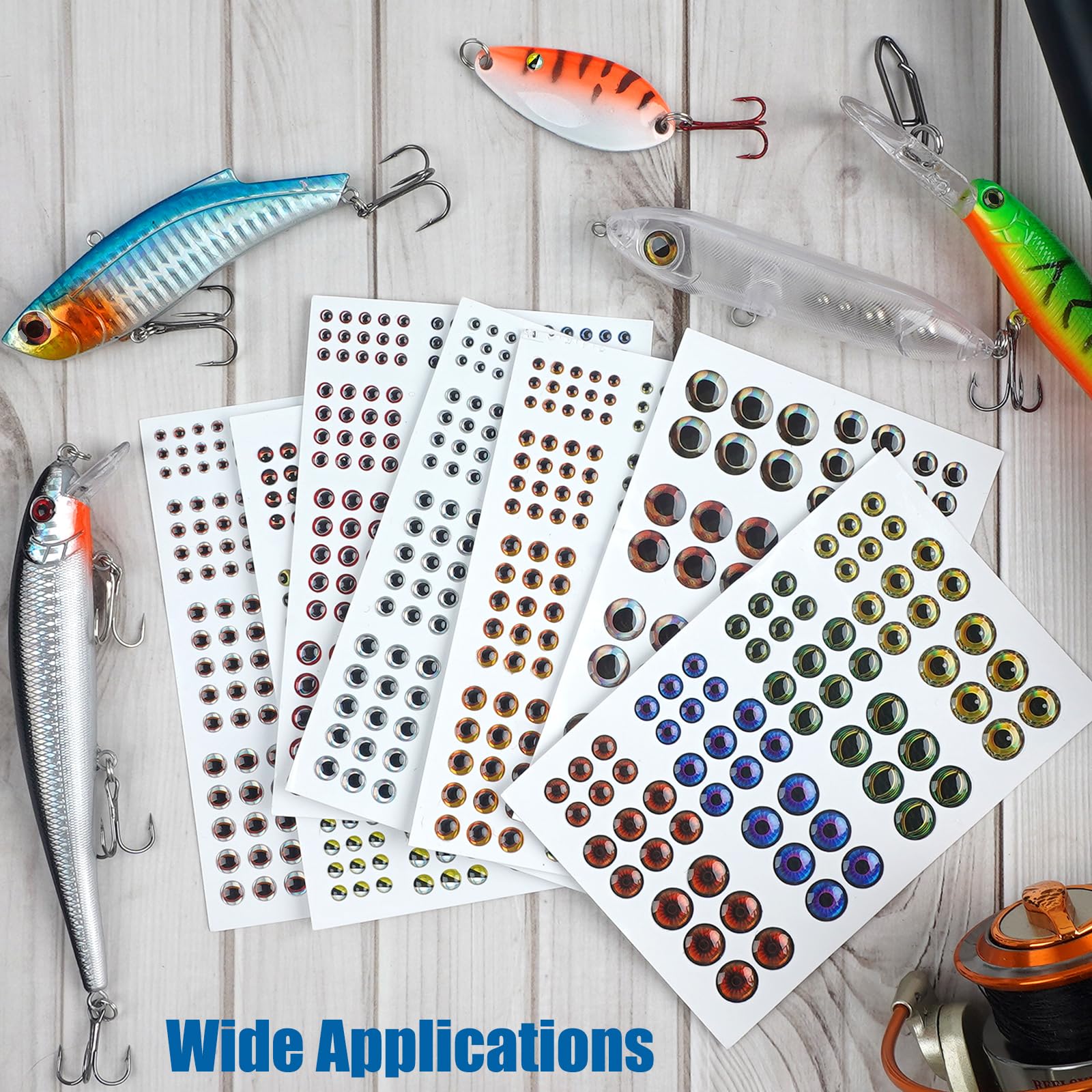 Epoxy domed fishing lure eye 8mm