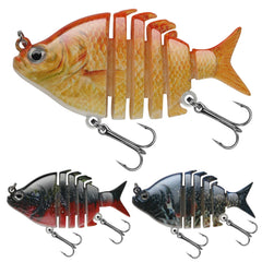 Lifelike fishing lure with 3D eyes and pearl finish