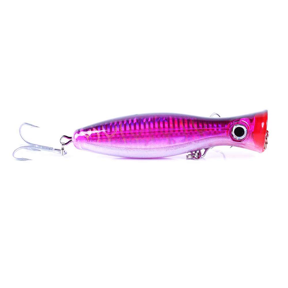 Fishing Lures durable ABS body and sharp treble hooks endure saltwater bites.