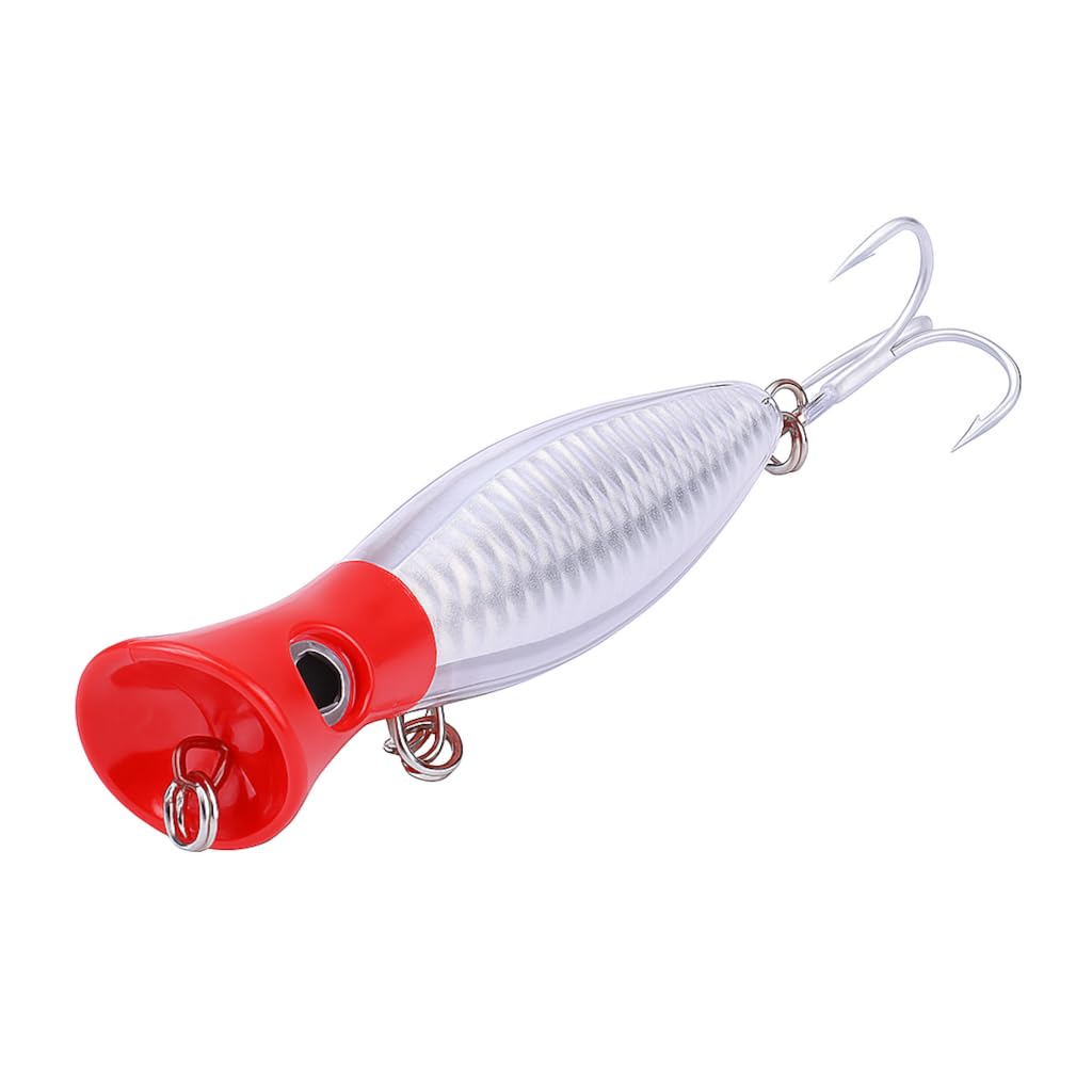 Fishing Lures Popper with sharp treble hooks for reliable hook-ups