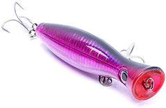 Fishing Lures pack-3 top water poppers silver for versatile use