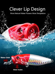 Topwater and crankbait lures designed for bass fishing