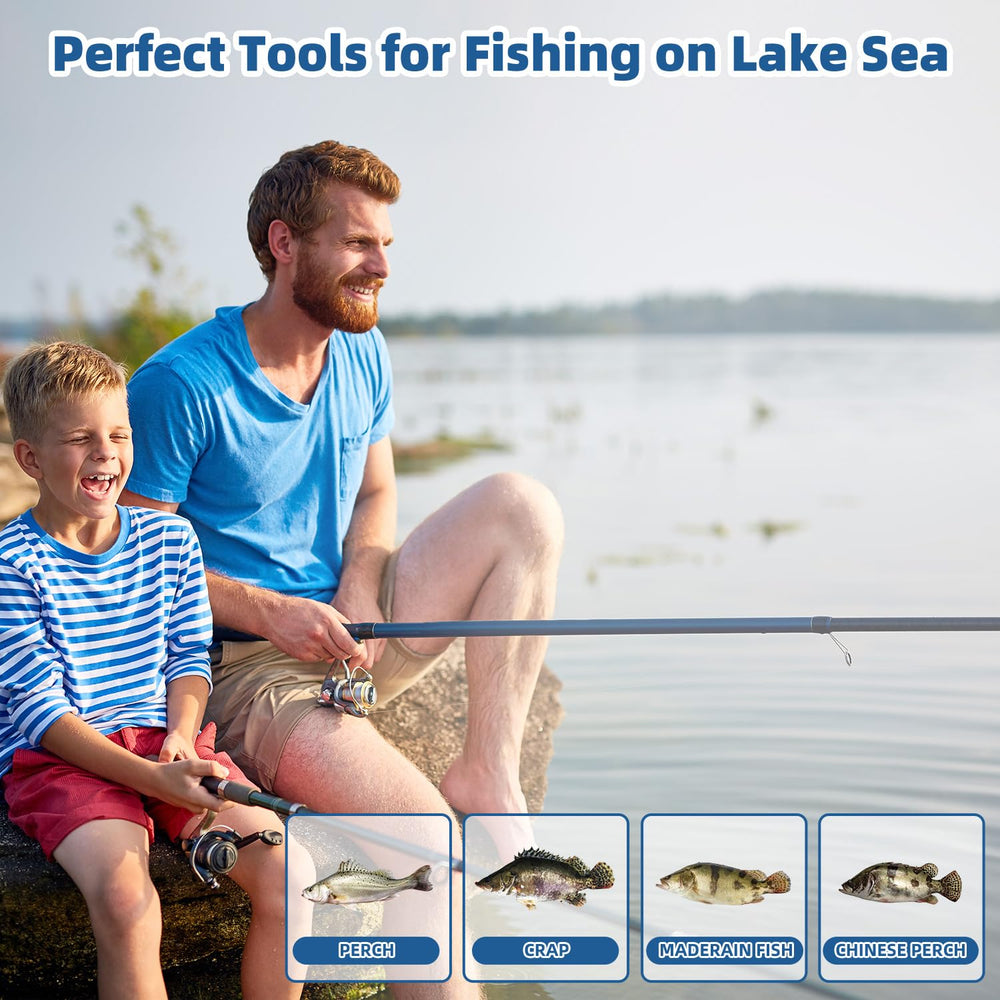 Compact zipper case with spinner lures for easy transport