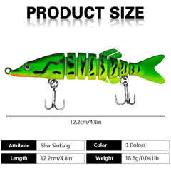 Close-up of sharp anti-rust hooks on lure