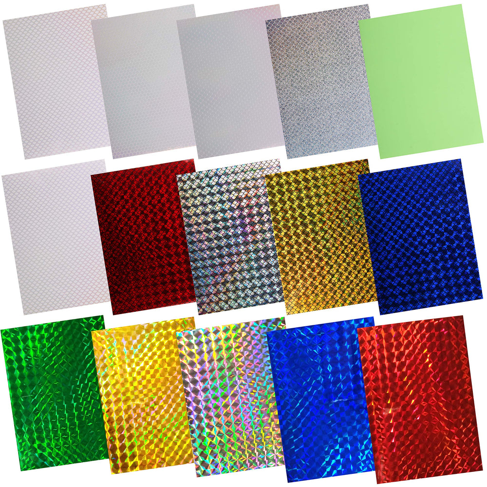 Reflective holographic fishing lure tape showing a fish-scale pattern