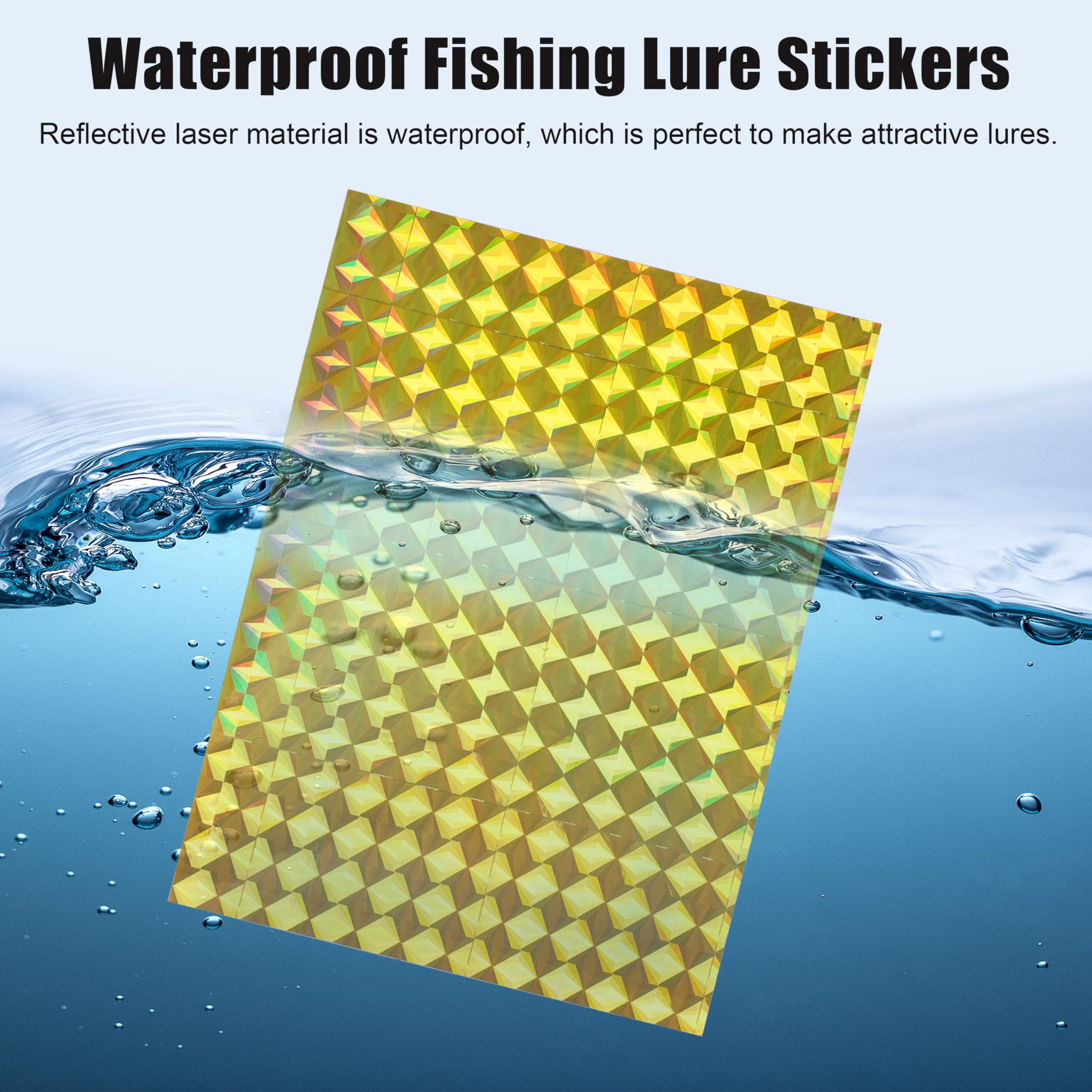 Roll of waterproof holographic fishing lure tape