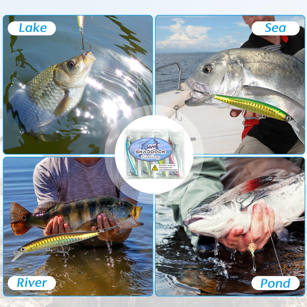 Lure kit suitable for bass, trout and pike fishing