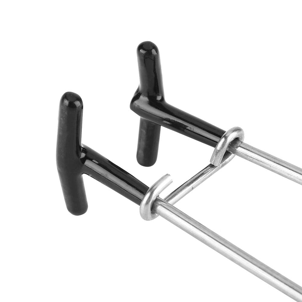 Close-up of stainless steel mouth spreader