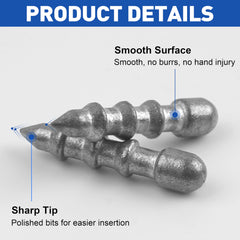 Close-up of 0.85g nail weights