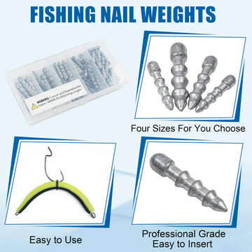 Close-up of 1.15g nail weights