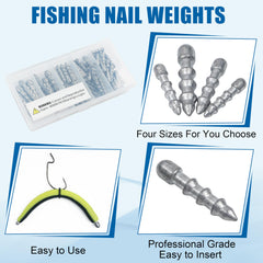 Close-up of 1.15g nail weights