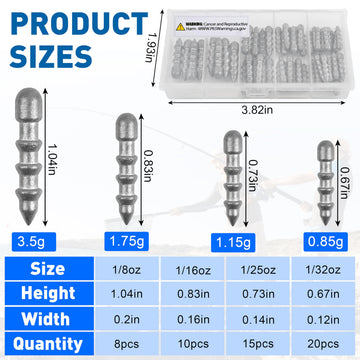 Close-up of 1.75g nail weights