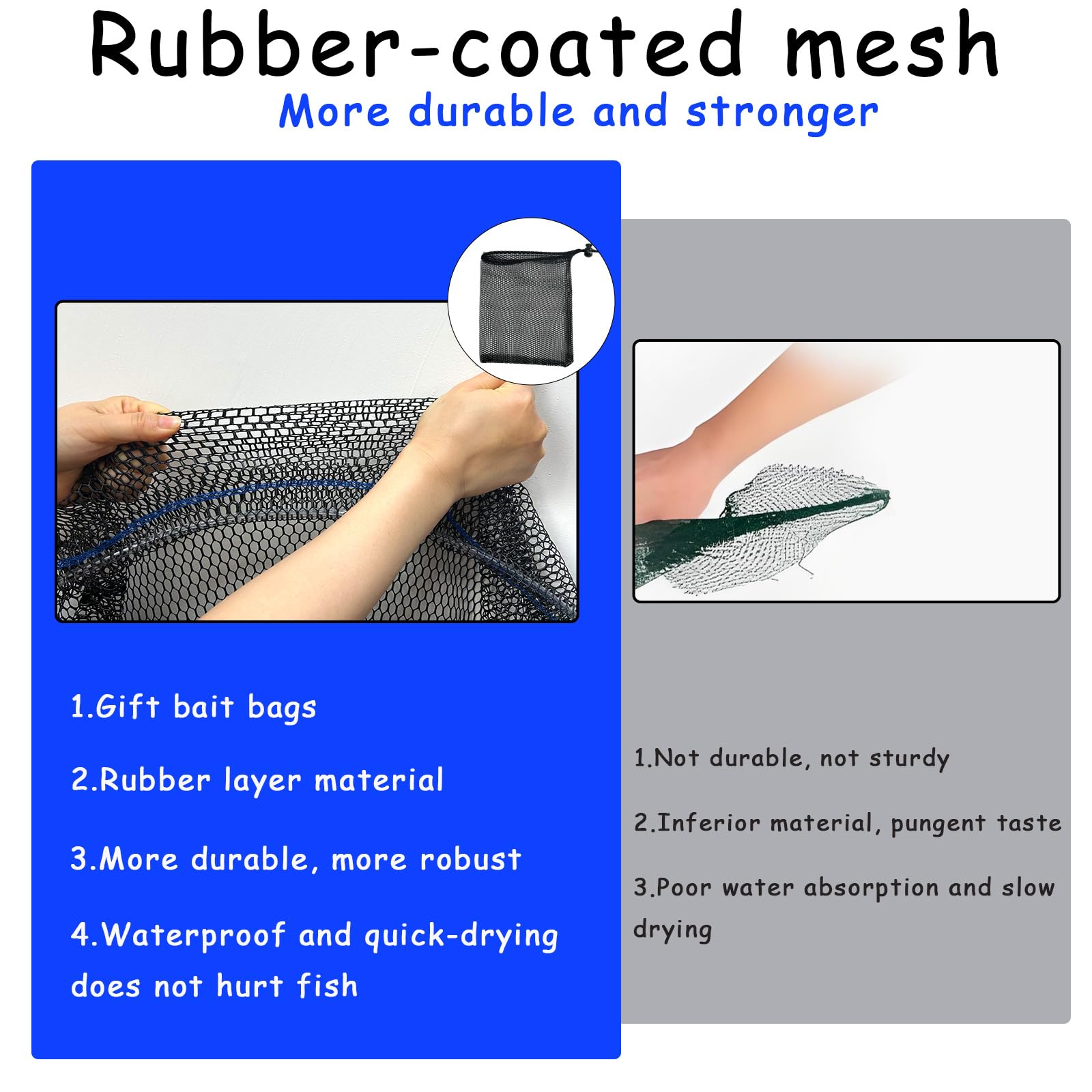 Net with float and rope handle