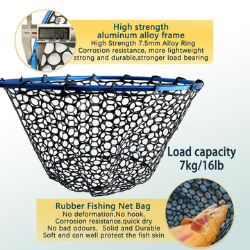 Blue foldable fishing net packaging