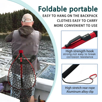 Net folded down to 19.68 inches for compact storage