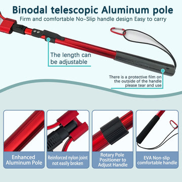 Lightweight portable fishing net for freshwater use