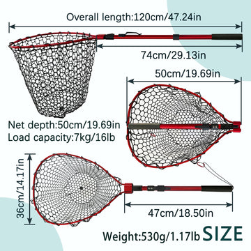 Net being used for bass fishing