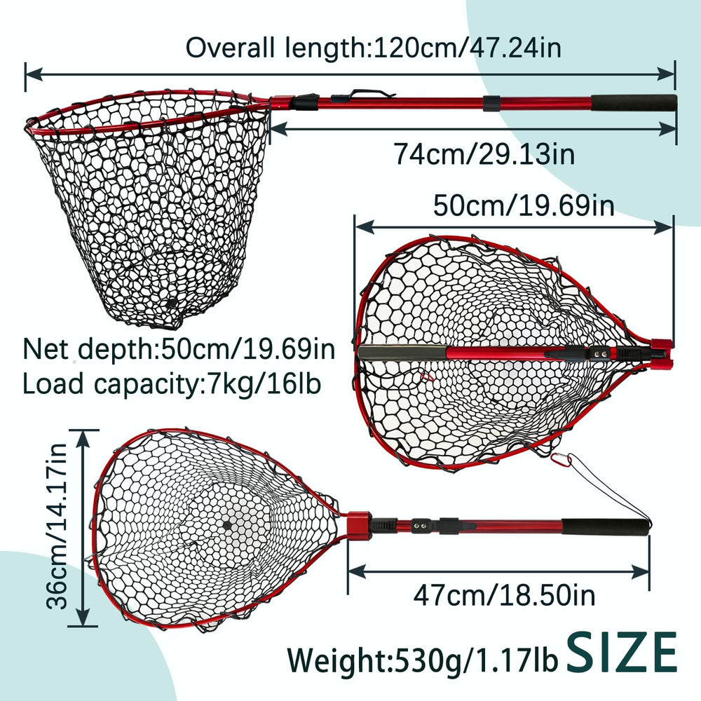 Net being used for bass fishing
