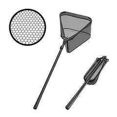 Telescoping fishing net with extendable 28-35 inch handle