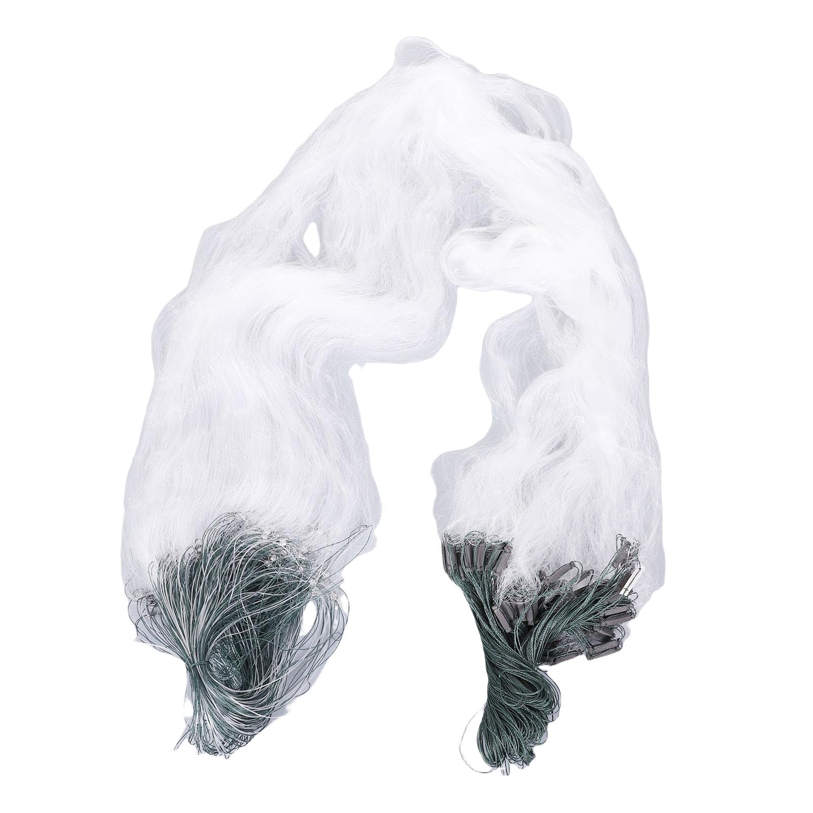 Usage setup showing how to use nylon fishing net for fishing