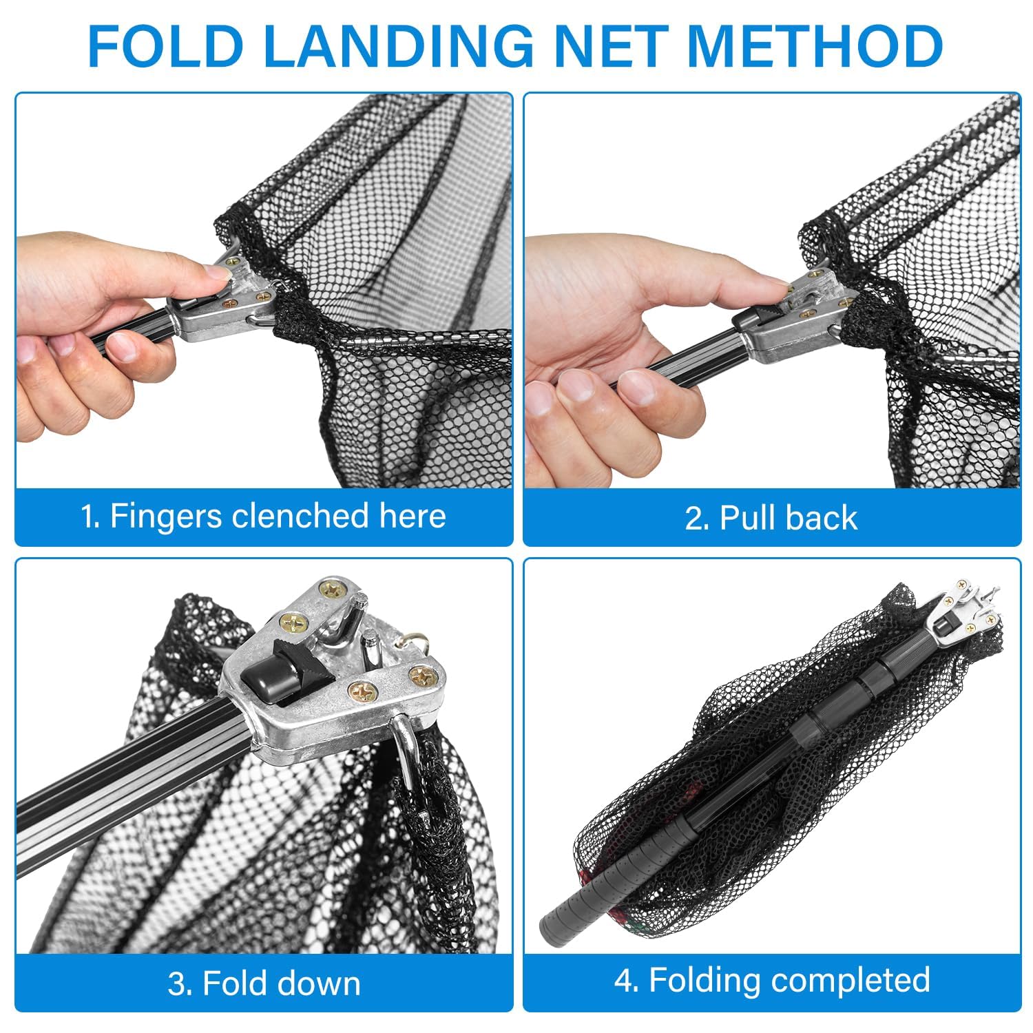 Lightweight soft mesh fishing net for catch and release