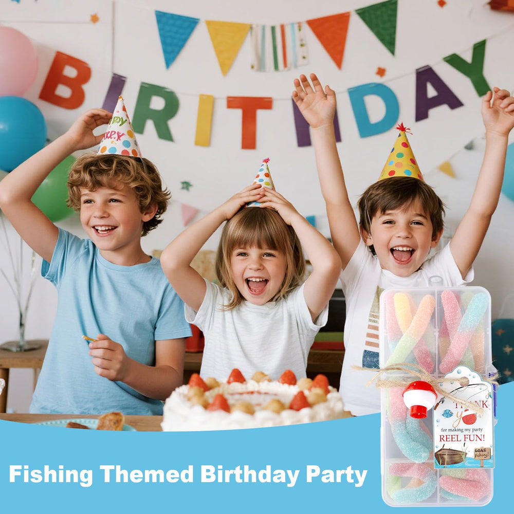 Fish-themed party decor and floats
