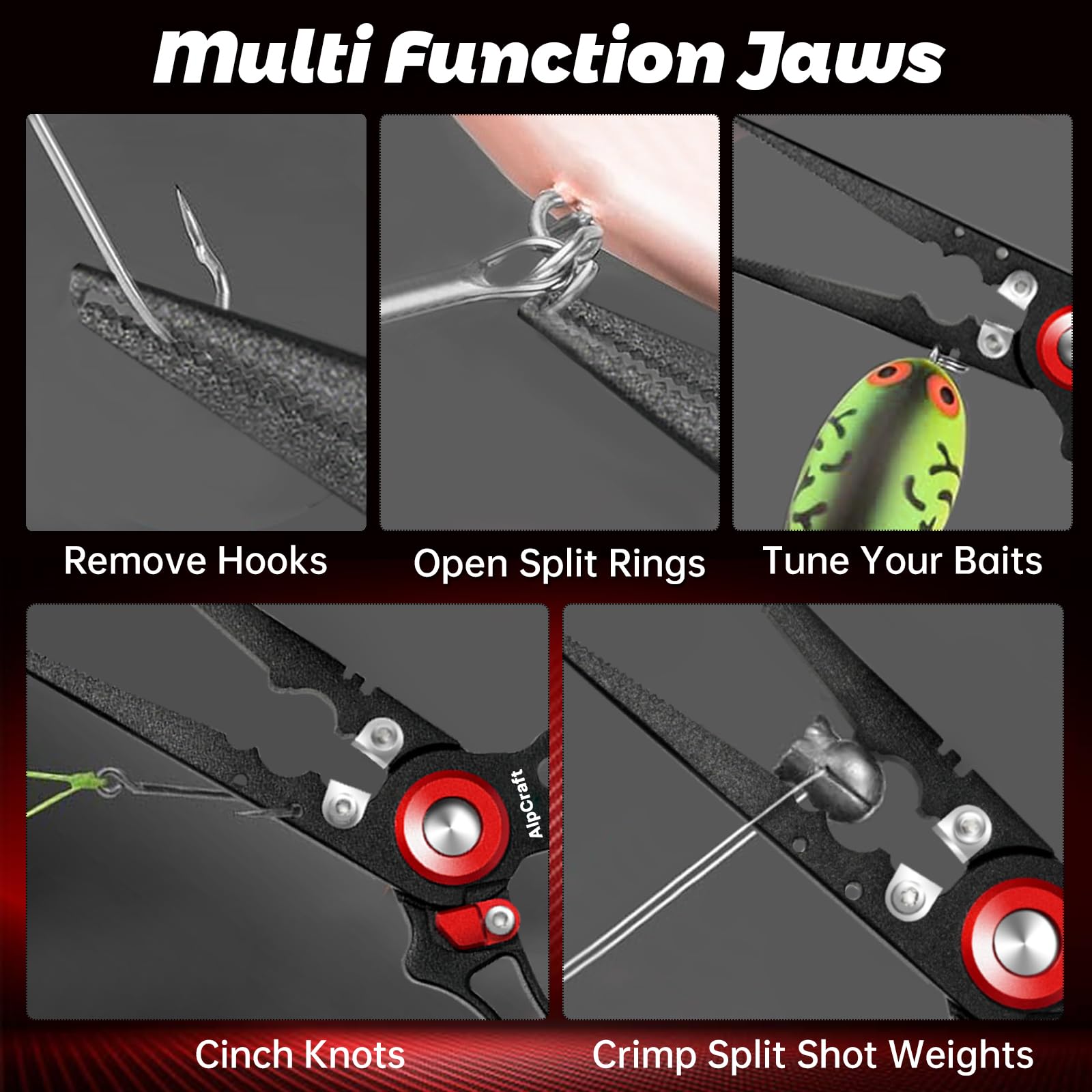Tungsten carbide cutters for cutting mono, fluorocarbon, and braid