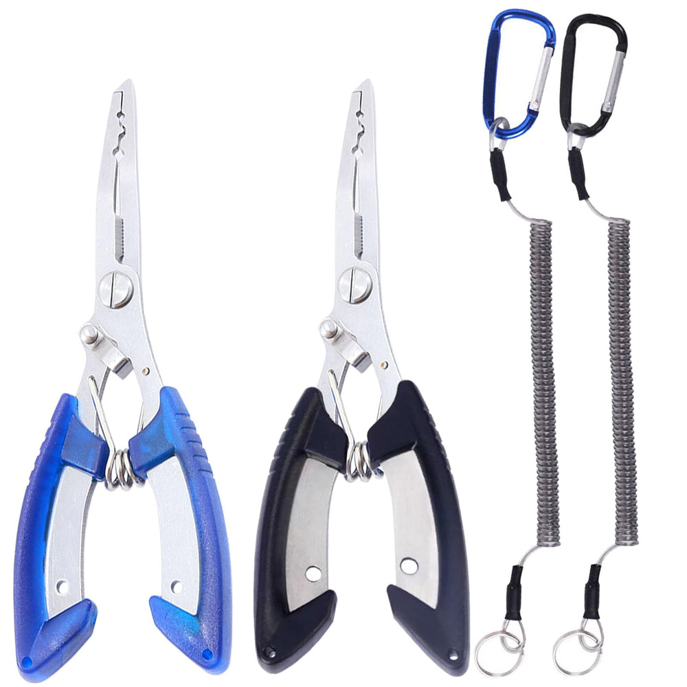 Long nose fishing pliers with hook remover