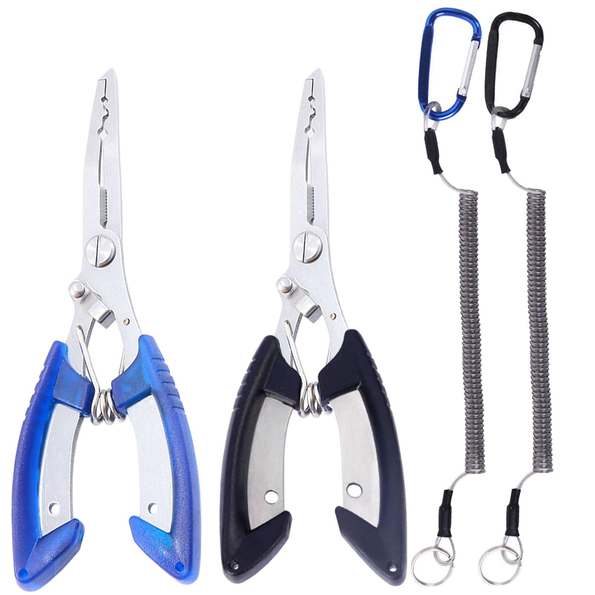 Long nose fishing pliers with hook remover