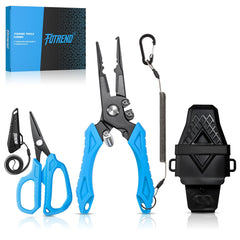 Saltwater-ready fishing pliers with aluminum body