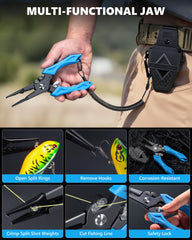 Close-up of 7.5-inch aluminum fishing pliers