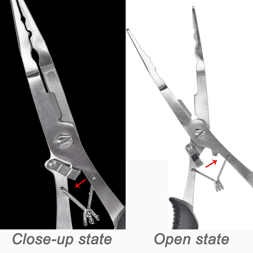Multifunction fishing pliers with line cutter and hook remover