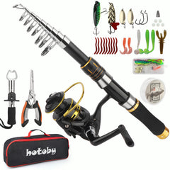 Hero image of Fishing Pole Combo Set in black and gold (1 pack)