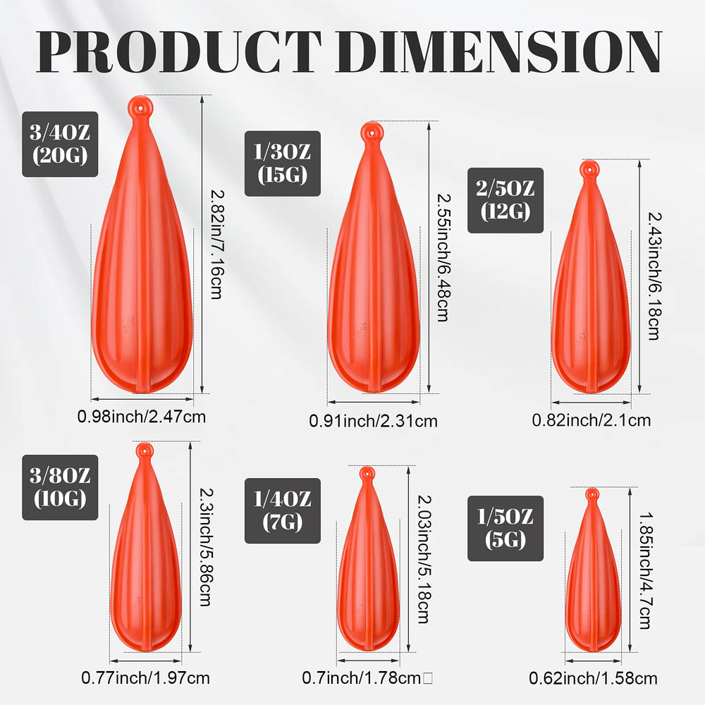 Orange fishing practice plug 1/4 oz weight