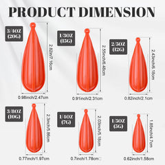 Orange fishing practice plug 1/4 oz weight