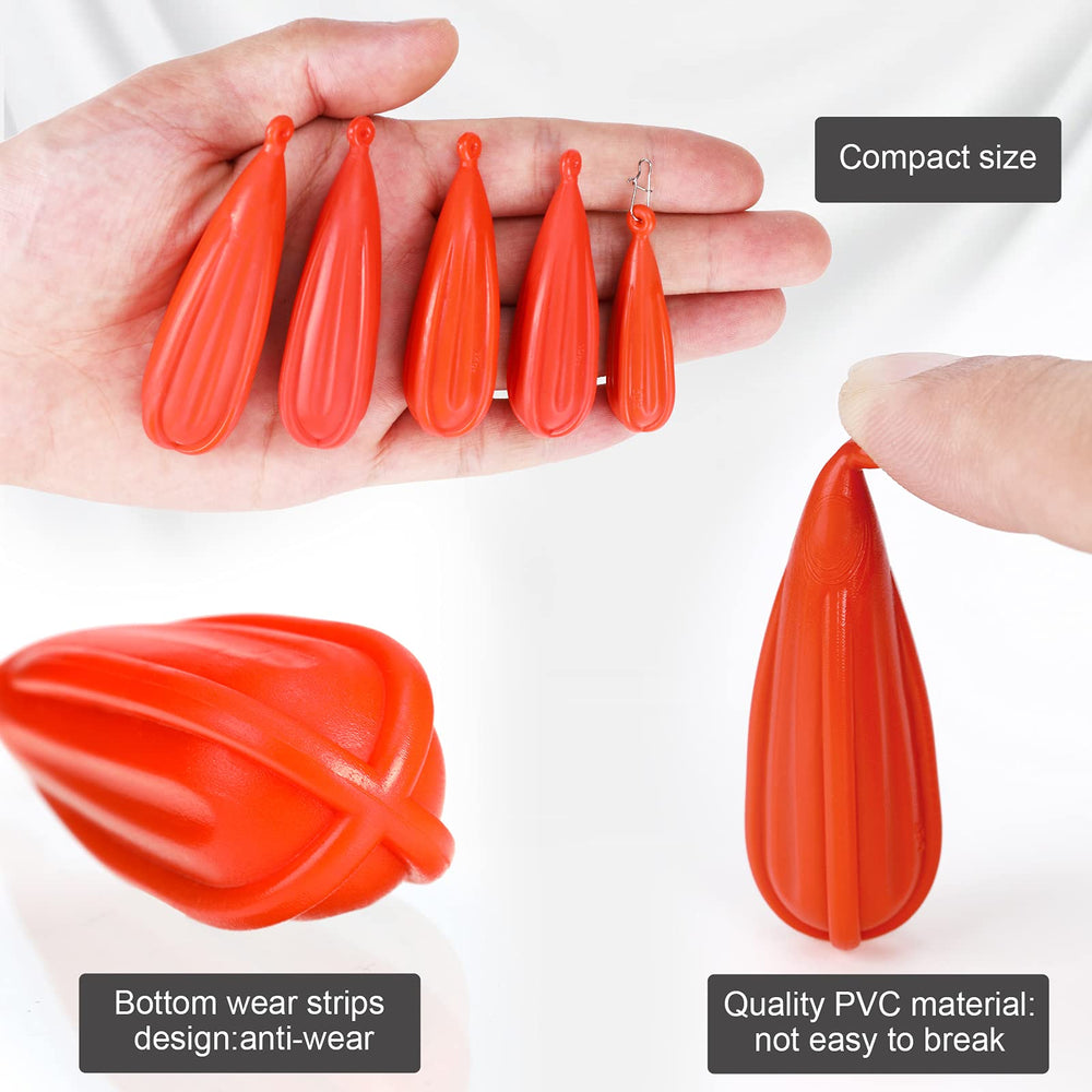 Orange fishing practice plug 3/8 oz weight