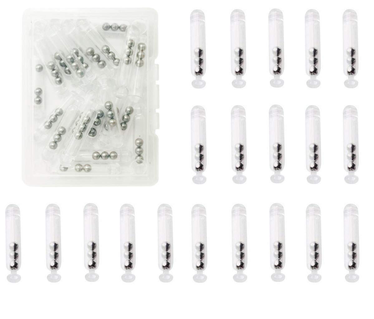 Transparent-L Fishing Rattles Worm Jig Lure – front view (20pcs)