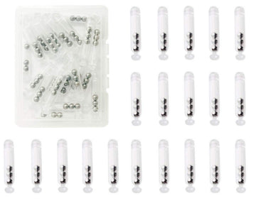 Transparent-L Fishing Rattles Worm Jig Lure – front view (20pcs)